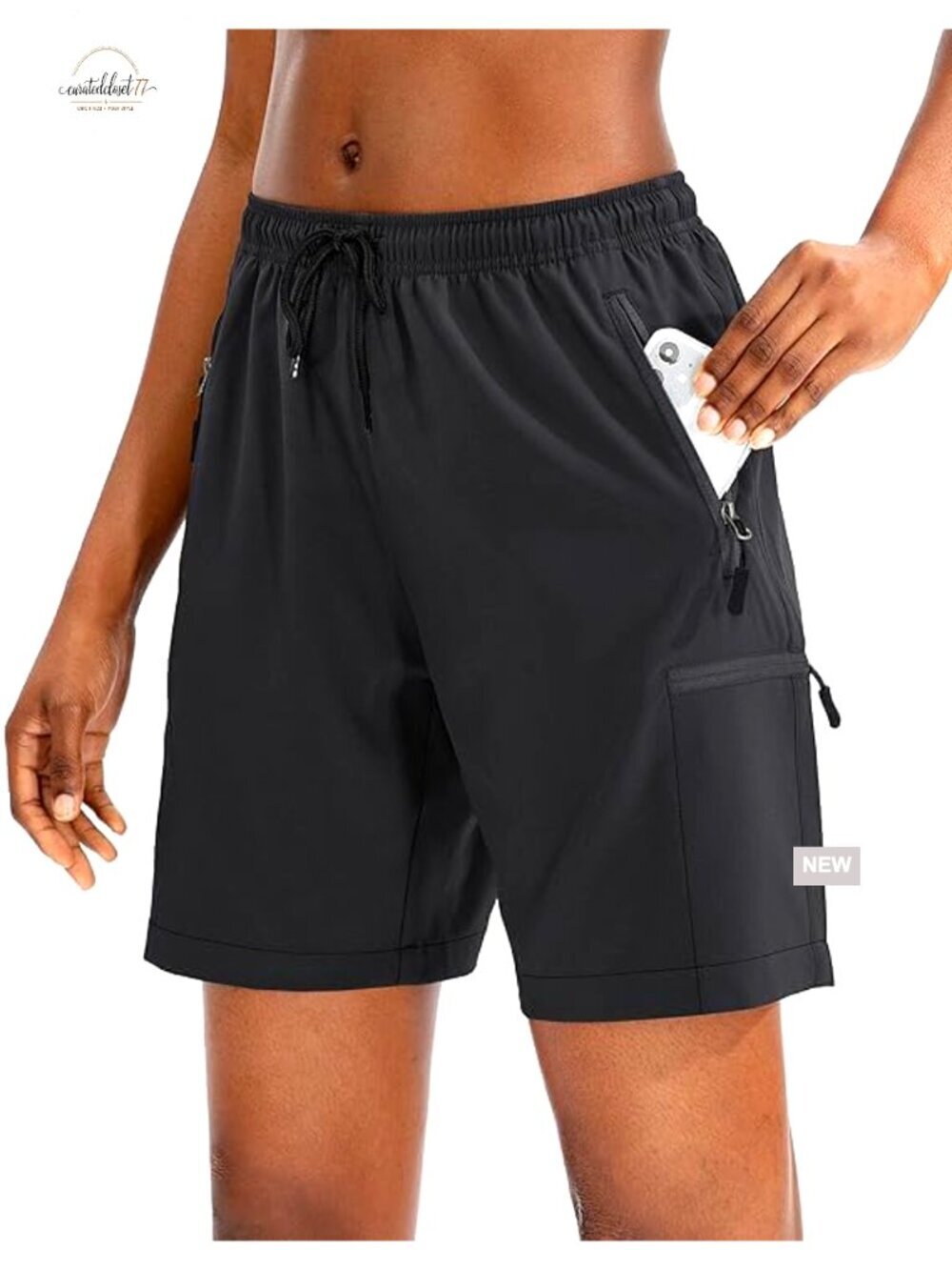 Women's Cargo Hiking Shorts UPF 50+ Water Resistant Joggers 7" Inseam